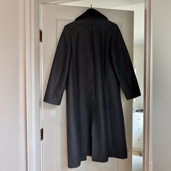 TOTEME detachable shearling-collar single-breasted coat - Picture 7 of 9